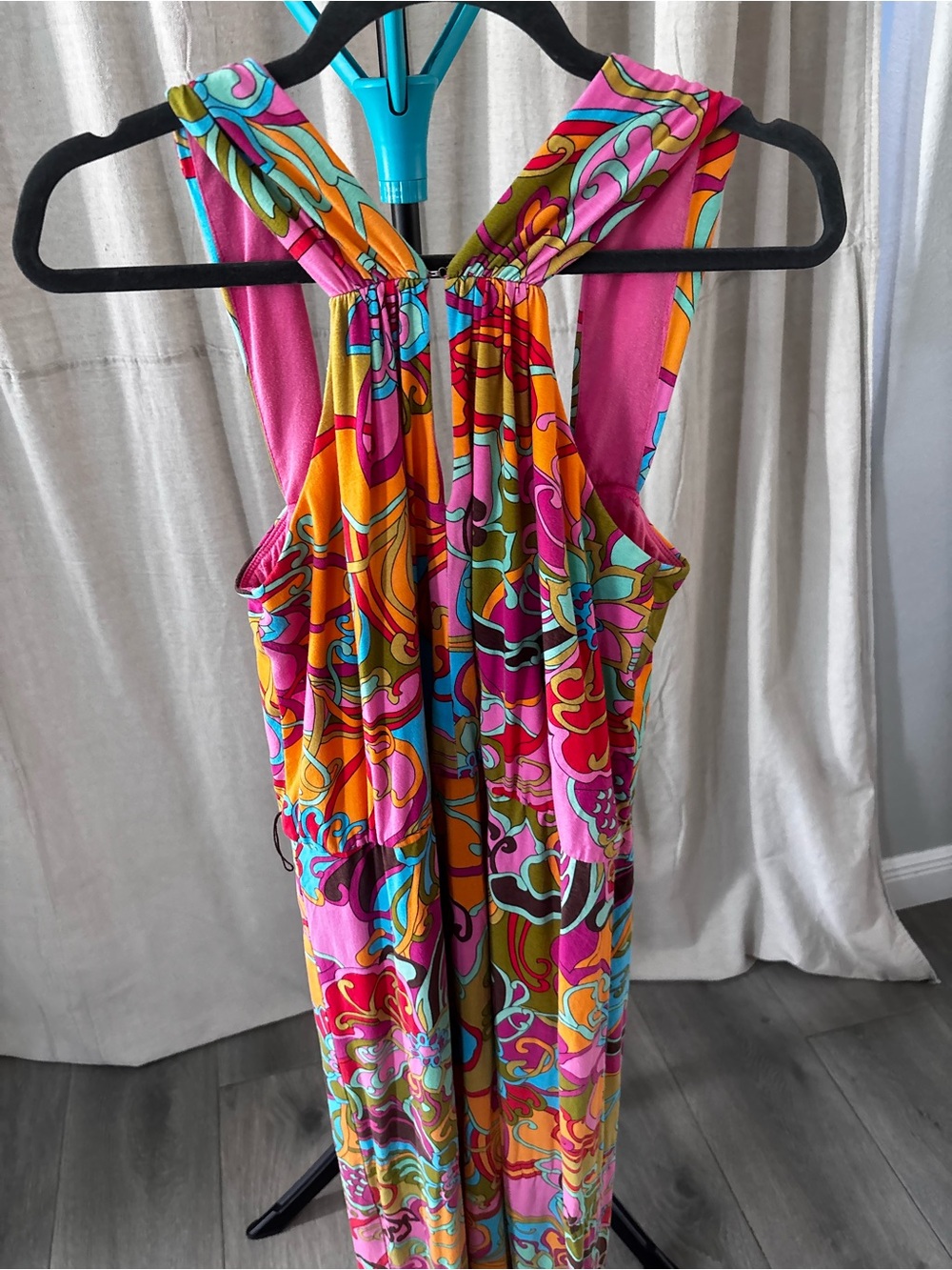 Trina Turk Pink Multi Floral Swirl Maxi Dress